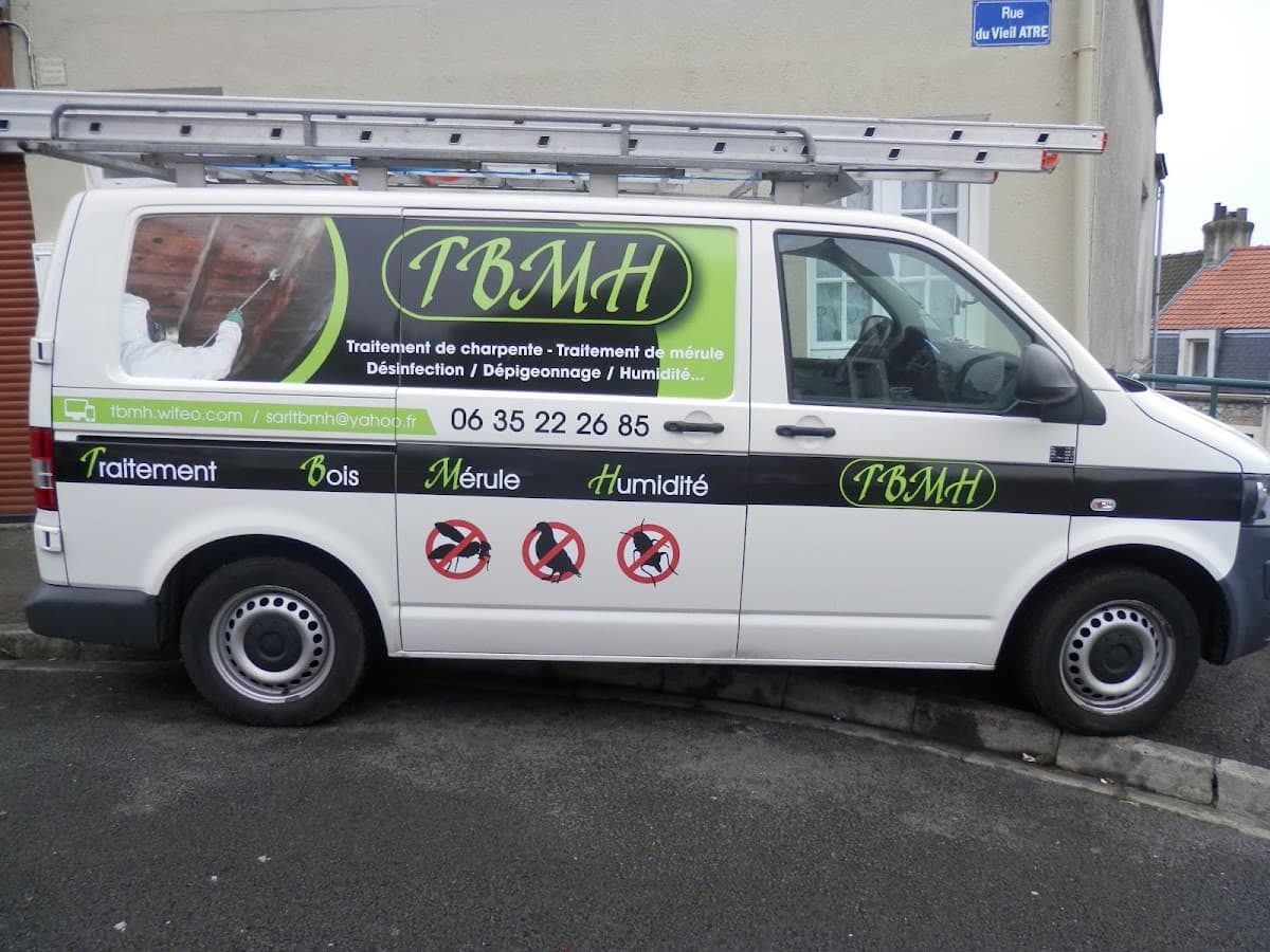TBMH Traitement Mérule HumiditéDépigeonnageBoisDésinfectionGuepesPucesCafard — désinsectisation à Boulogne-sur-Mer
