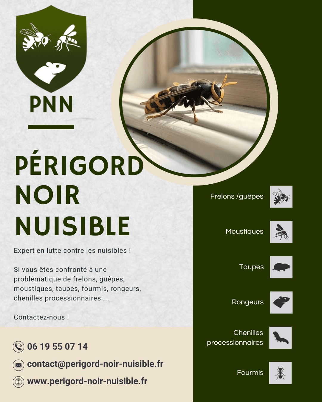 Périgord Noir Nuisible — désinsectisation et dératisation à Boulazac Isle Manoire